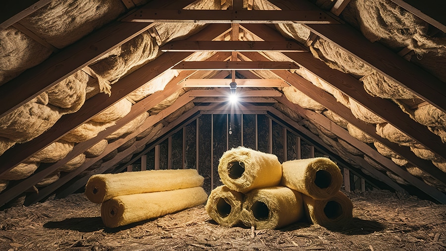 Isoler les combles par déroulage